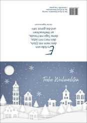 Doppelkarte plano - Winterstadt - Frohe Weihnachten 