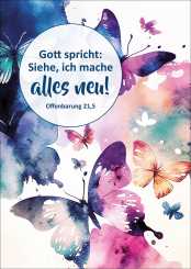 10er-Set Postkarten - Jahreslosung 2026 - Schmetterling 