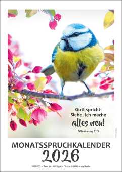 Monatsspruchkalender 2026 - A4 
