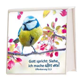 Notizblock Milchkarton - Jahreslosung 2026 - Vogel 