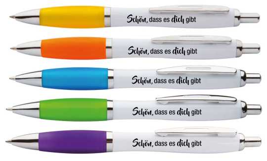 5er-Set Kugelschreiber - Schön, dass es dich gibt 