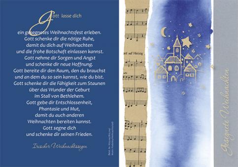 Doppelkarte plano - Weihnachtsstadt - Gesegnete Weihnachten 