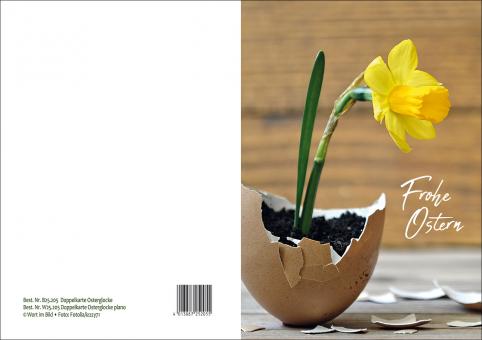 Doppelkarte plano - Osterglocke - Frohe Ostern 