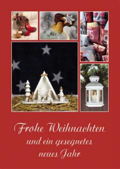 Postkarte A6 - Frohe Weihnachten und ein gesegnetes neues Jahr 