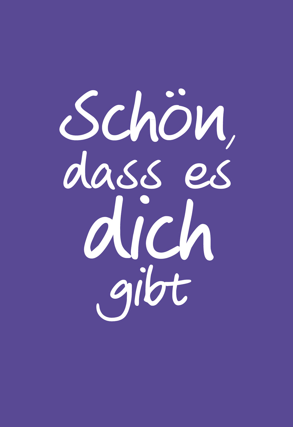 Wort im Bild - Shop | Postkarte - Schön, dass es dich gibt | Verlag