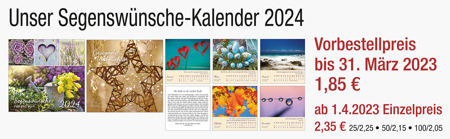 Kalender 2024 Segenswünsche