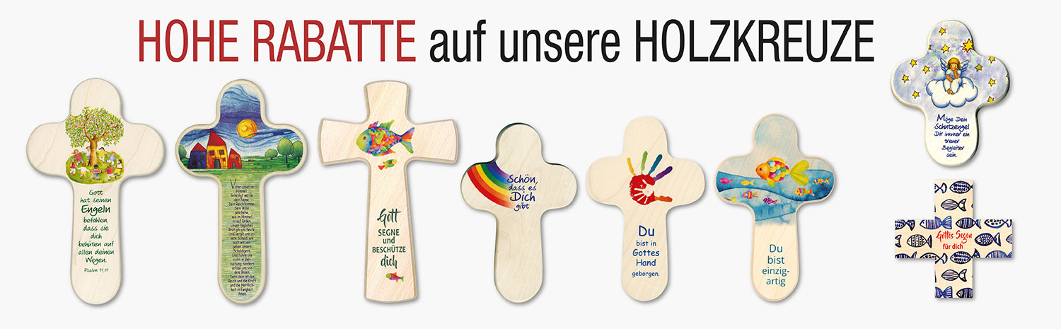 Rabatt auf Holzkreuze